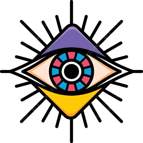 One Eye Logo One Eye Cult Religion Sign Symbol Vector Art Stock Vector