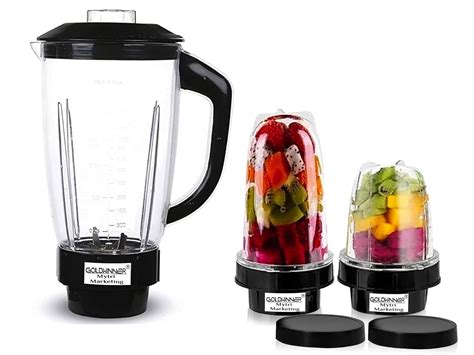 Buy Goldwinner Juicer Jar and 2 Bullet Jar for Mixer Set of 3 (1500 ...