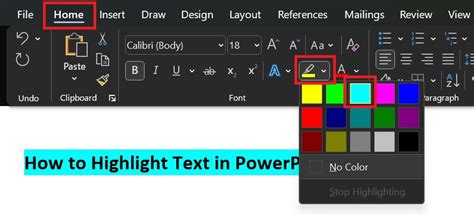 Image result for How to Highlight Text in PowerPoint