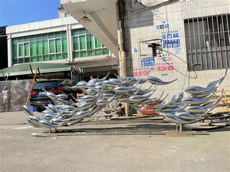 不锈钢鱼雕塑铁艺金属小鱼---------支持定制不锈钢摆件_渤言雕塑-站酷ZCOOL