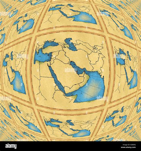 Antique map of the Middle East Stock Photo - Alamy