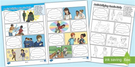 Anti-Bullying Finish the Comic Strip Worksheet