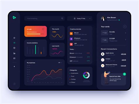 Financial Dashboard - App Design by Anastasia on Dribbble