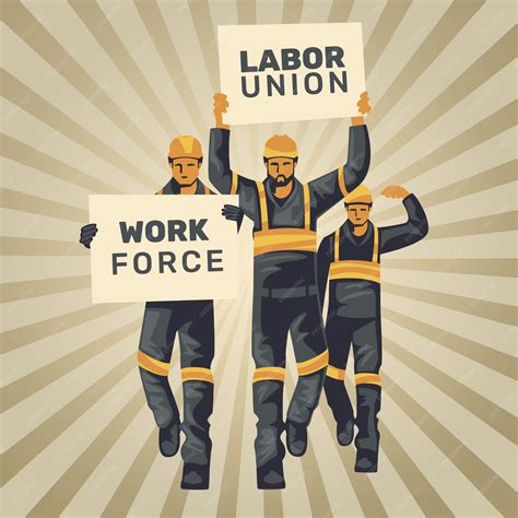 Premium Vector | Hand drawn labor union illustration
