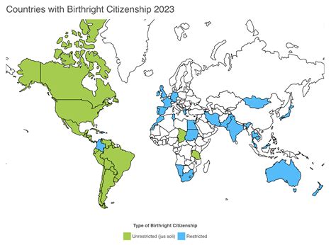 Countries with Birthright Citizenship - 2023 : r/MapPorn