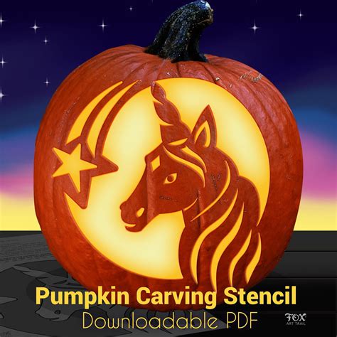 Horse Pumpkin Carving Patterns Free Printable Unicorn Pumpkin Carving