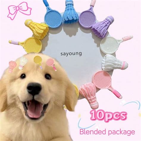 10pcs Colorful Feather Ball Pet Hair Clips, Cute & Creative Hair ...