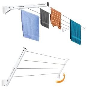Belanto Wall Mounted Clothes Drying Rack, Foldable Cloth Drying Stand ...