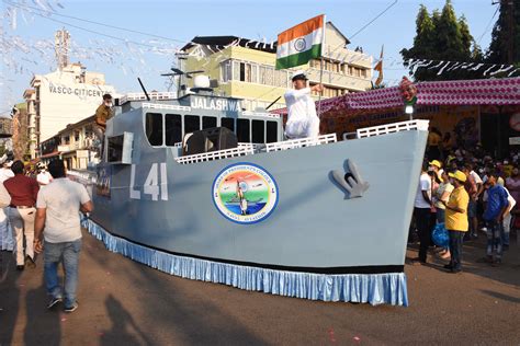 Indian Navy participates at Goa Carnival displaying tableau presenting ...