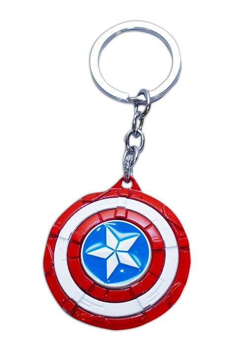 cinako Premium Avengers Superhero Captain America Rotating Shield Key ...
