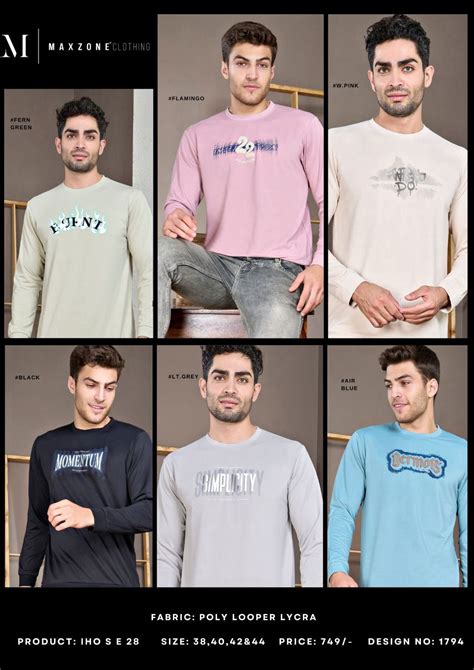 Gsm-240 Iho S E 28 Maxzone Clothing Lycra Looper Mens Tshirts Wholesal ...