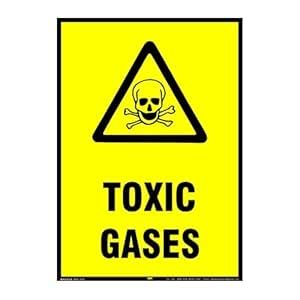 Mr. Safe - Toxic Gases Sign PVC Sticker A5 (5.8 inch X 8.2 inch ...