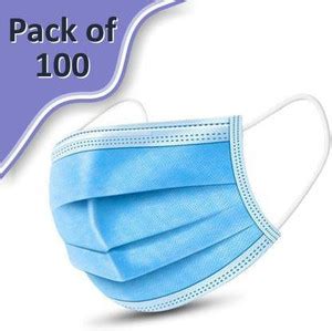 Laxmi synthetics Mask-3ply Disposable Face Masks , Built-In Nose Clip ...