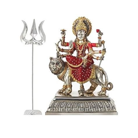 Unisex-Adult 925 Sterling Silver Mahadev Shiva Trishul/Durga Astra In ...