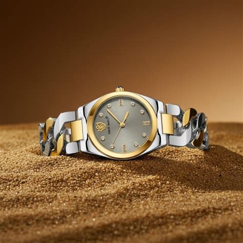 Sansi Mayo Liora Bracelet Style Watch -Grey Dial, Two Tone Silver Gold ...