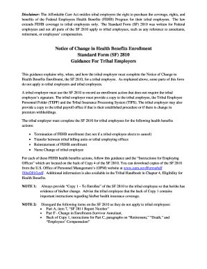 Fillable Online opm Notice of Change in Health Benefits Enrollment ...