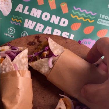 Aloo Kathi Roll made with gobbleright almond wraps and Cabbage Colesla