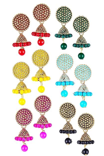 MEENAZ jhumka Earrings For Women jhumki combo girls Ladies Traditional ...
