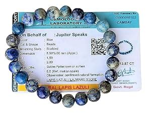 Buy Jupiter Speaks Lapis Lazuli Bracelet With Lab Certificate For Men ...
