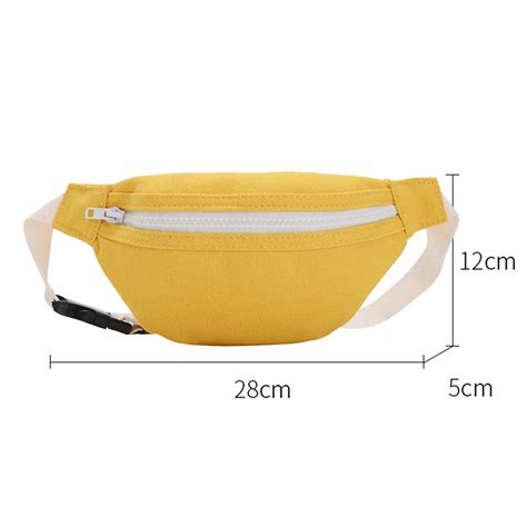 Girls Casual Fanny Waist Bag Canvas Chest Bum Belt Pack Zip – CRAZE