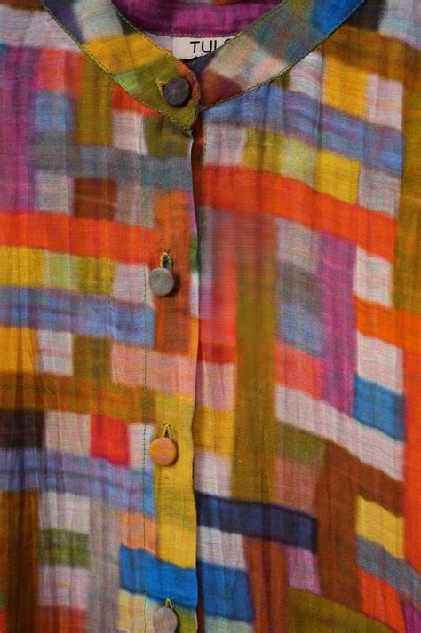 Multicolor Printed Chanderi Oversized Shirt – Tulsi Online