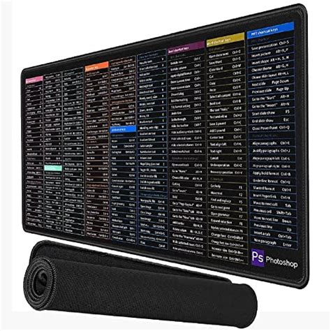 PURAM English Shortcut Keys Mat Large Keyboard and Mouse Pad Home ...