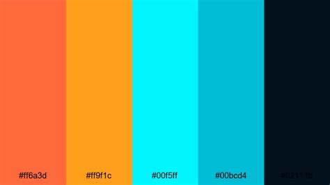 The Best 15 Orange Cyan Color Palette Ideas for Video & Design