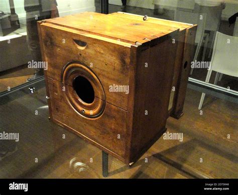 The camera of Nicephore Niepce, the inventor of photography, in the ...