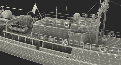 3D model Oceanographic Vessel with Helicopter and Submarine | 3D Molier ...
