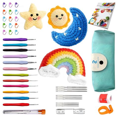 The Little Ones Crochet Set - 47 Pcs Crochet Yarn Hooks Knitting ...