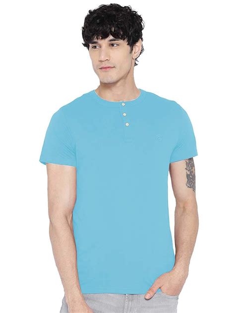 Buy CHKOKKO Half Sleeve Cotton Casual Round Neck Tshirts Henley T ...