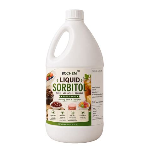BCCHEM Sorbitol 70%-1 litre| Food grade humectant, sugar substitute ...