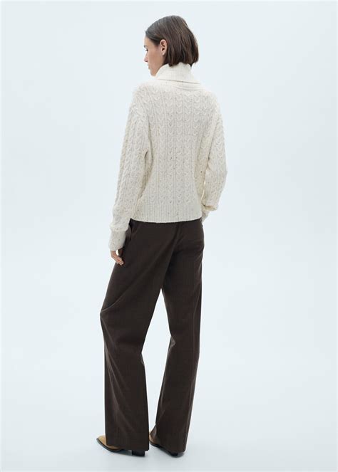 Twisted turtleneck sweater - Women | MANGO USA