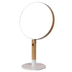 Buy Nestasia Modern Desk Double Sided Mirror | Adjustable Tilt, Wooden ...