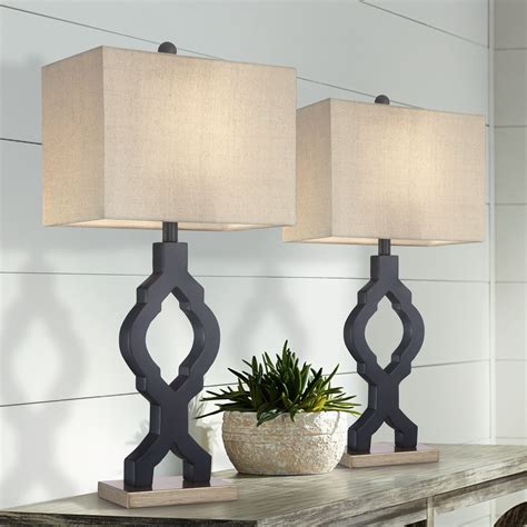 360 Lighting Set of 2 Modern Table Lamps with Moroccan Design - India ...