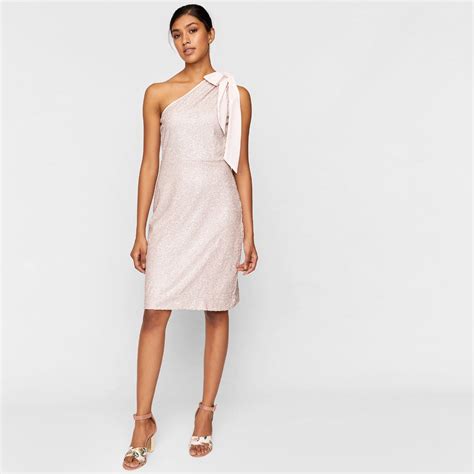 Get Blush Sequinned One Shoulder Tie Dress at ₹ 2792 | LBB Shop