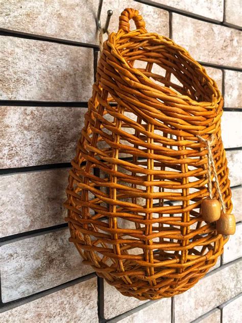 Large Hanging Wicker Basket at Lisa Rubino blog