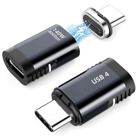 Verilux® USB C 4.0 Adapter 1Pack, 140W Magnetic USB C Adapter Supports ...