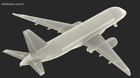 3D model Sukhoi Superjet 100 with Saberlets Aeroflot Rigged | 3D Molier ...