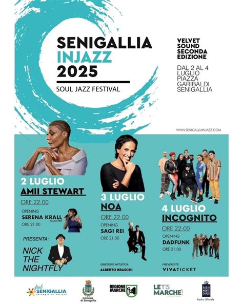SENIGALLIA IN JAZZ 2025, Piazza Giuseppe Garibaldi, Senigallia, 2 July ...