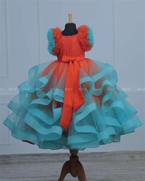 Best Kids Designer Wear | Swan Theme Designer Frock Online – www.liandli.in