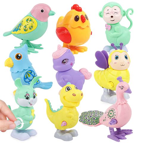 Buy Zest 4 Toyz 3 Pcs Jumping Bird, Rabbit & Animal Wind Up Toys for ...