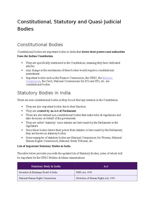 Constitutional, Statutory and Quasi-Judicial Bodies - Constitutional ...