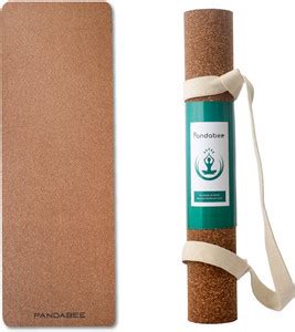 PANDABEE Anti-Slip Premium Classic Cork Yoga Mat - Carry Strap 4 mm ...