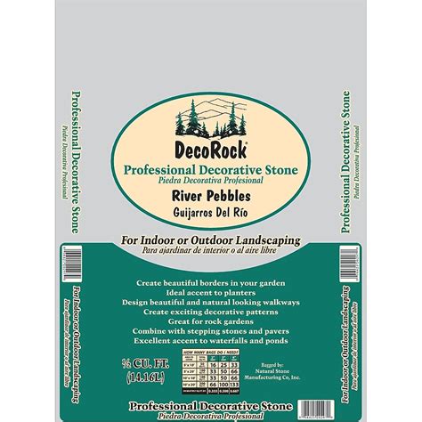 0.5 Cubic feet 47 Multiple colors/finishes Pea gravel ( 0.5 - 3.0-in ...