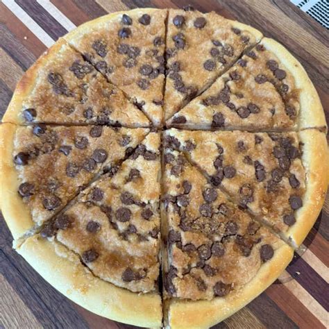 Chocolate Chip Dessert Pizza - Cooking in the Midwest