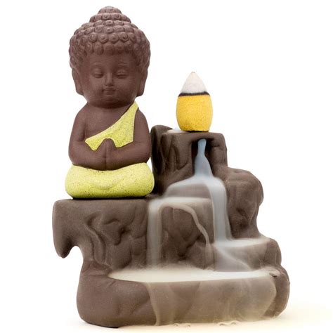 L7HWDP Incense Burner Smoke Waterfall Backflow Holder Ceramics ...