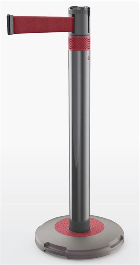 SKQR-R Skipper | Skipper Black & Red Nylon Retractable Barrier, Red ...