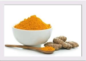 Bowl Of Turmeric Powder Paper Poster White Paper Print - Abstract ...