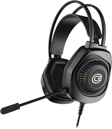 Circle Aura Warrior Wired Gaming Over-Ear Headphones, 3D RGB Headband ...